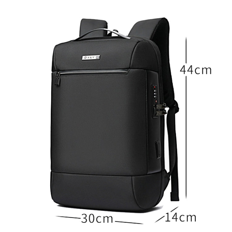 SKV B20453 Hommes Sac à Dos Multifonctionnel Business Décontracté Double Épaule Grande Capacité pour Ordinateur Portable (Bleu)