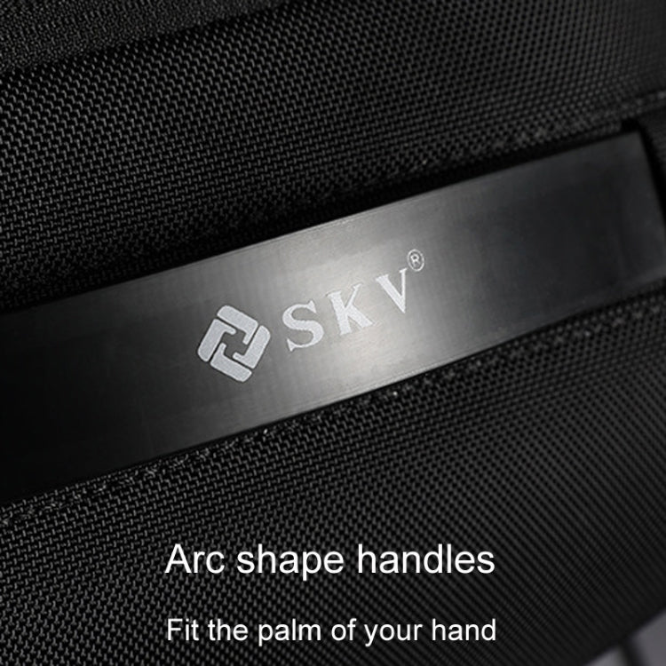 SKV B20453 Hommes Sac à Dos Multifonctionnel Business Décontracté Double Épaule Grande Capacité pour Ordinateur Portable (Bleu)