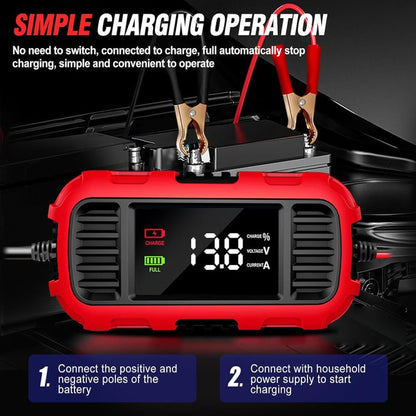 FOXSUR 2A 12V Motorcycle ATV Fully Automatic Trickle Battery Charger(US Plug)