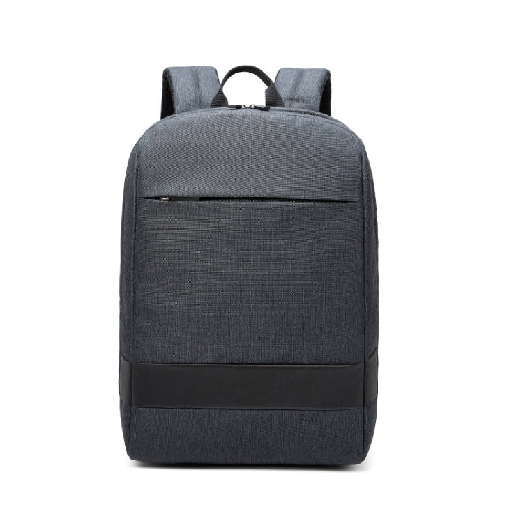 SKV B22016 Men Business Casual Double Shoulder Bag Outdoor Travel Laptop Backpack(Gray Blue)