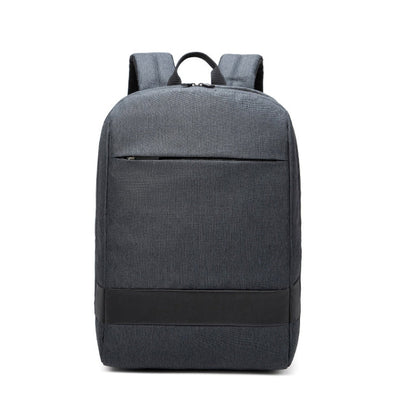 SKV B22016 Men Business Casual Double Shoulder Bag Outdoor Travel Laptop Backpack(Gray Blue)