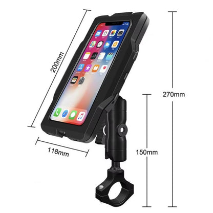 GUB PLUS17 Bicycle Mobile Phone Waterproof Bag Holder Motorcycle Handlebar Rainproof Stand(Black)