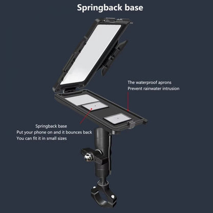 GUB PLUS17 Bicycle Mobile Phone Waterproof Bag Holder Motorcycle Handlebar Rainproof Stand(Black)