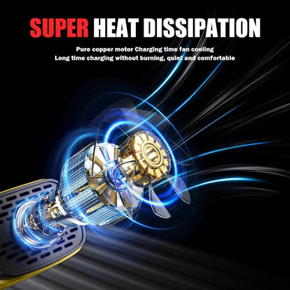 FOXSUR 12V8A SUV Car Motorcycle Intelligent Repair Type Lead-acid Battery Charger(UK Plug)