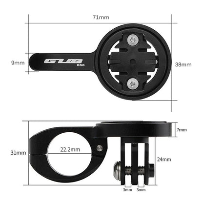 GUB 668 TT Handlebar Code Meter Extension Bracket For Gamin / Wahoo / Barrett / CATEYE Series(Black)