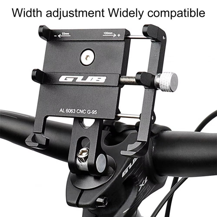 GUB G-95 Support de téléphone portable pour vélo Support de fixation sur couvercle de bol de guidon de vélo (noir)