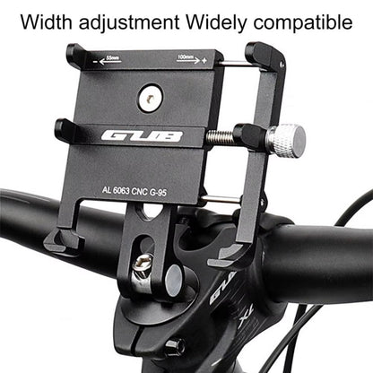 GUB G-95 Support de téléphone portable pour vélo Support de fixation sur couvercle de bol de guidon de vélo (noir)