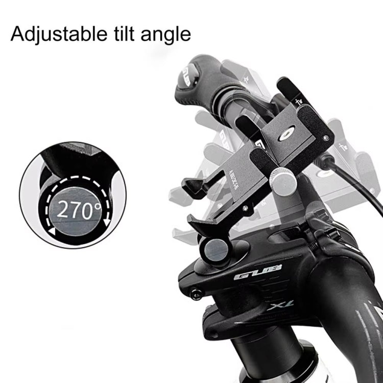 GUB G-95 Support de téléphone portable pour vélo Support de fixation sur couvercle de bol de guidon de vélo (noir)