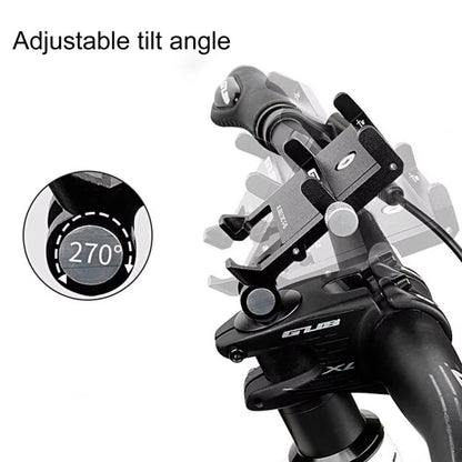 GUB G-95 Support de téléphone portable pour vélo Support de fixation sur couvercle de bol de guidon de vélo (noir)