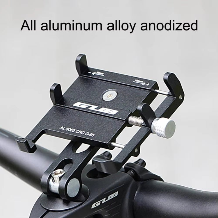 GUB G-95 Support de téléphone portable pour vélo Support de fixation sur couvercle de bol de guidon de vélo (noir)