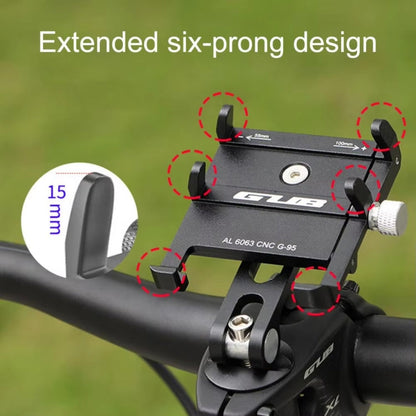 GUB G-95 Support de téléphone portable pour vélo Support de fixation sur couvercle de bol de guidon de vélo (noir)