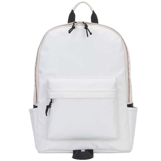 SKV SKV009 Sac à dos décontracté double épaule grande capacité pour ordinateur portable (Blanc)