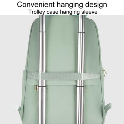 SKV B23874 Large Capacity Water Resistant Double Shoulder Casual Laptop Bag(Matcha Color)