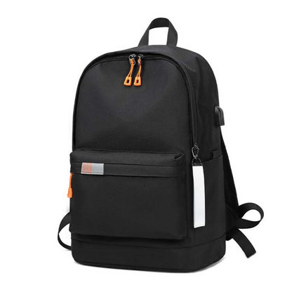 SKV B21071 Sacs d'école grande capacité pour étudiants Sac à dos pour ordinateur portable à double épaule pour les voyages de loisirs (Noir)