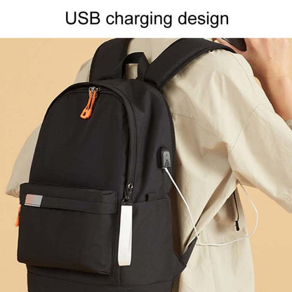SKV B21071 Large Capacity Student School Bags Leisure Traveling Double Shoulder Laptop Backpack(Silver Gray)