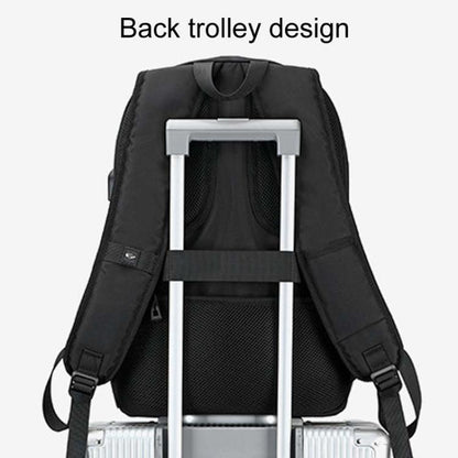 SKV B21071 Large Capacity Student School Bags Leisure Traveling Double Shoulder Laptop Backpack(Silver Gray)