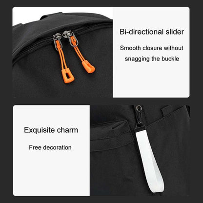 SKV B21071 Sacs d'école grande capacité pour étudiants Sac à dos pour ordinateur portable à double épaule pour les voyages de loisirs (Noir)