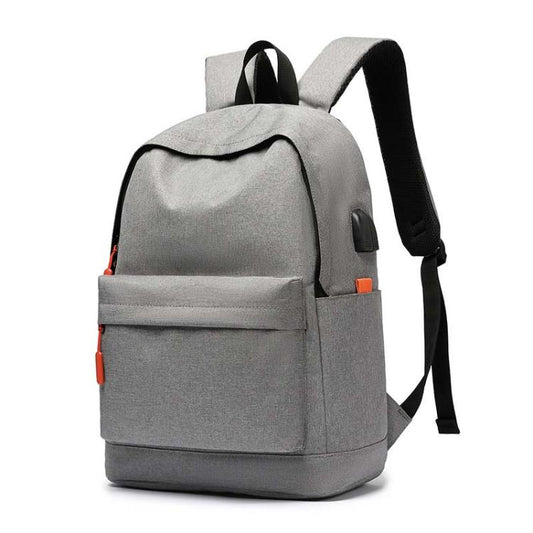 SKV B20537 Sac à dos léger de voyage à double bandoulière grande capacité pour ordinateur portable (gris clair)