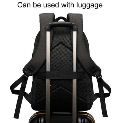 SKV B20537 Lightweight Traveling Double Shoulder Bag Large Capacity Laptop Backpack(Black)