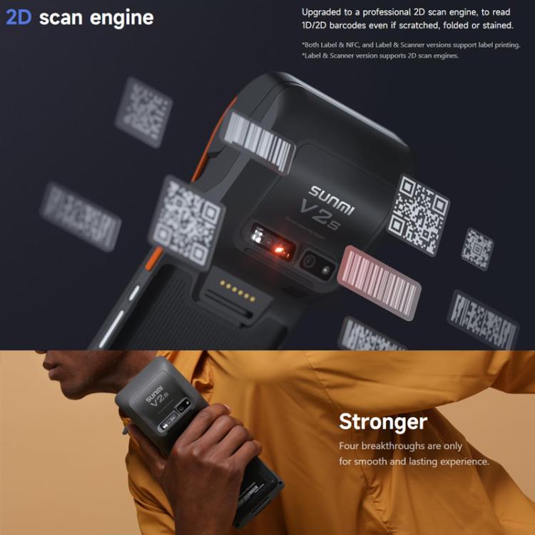 SUNMI V2s Scanning Label Printing Cash Register, Spec: Standard 2+16G(EU Plug)