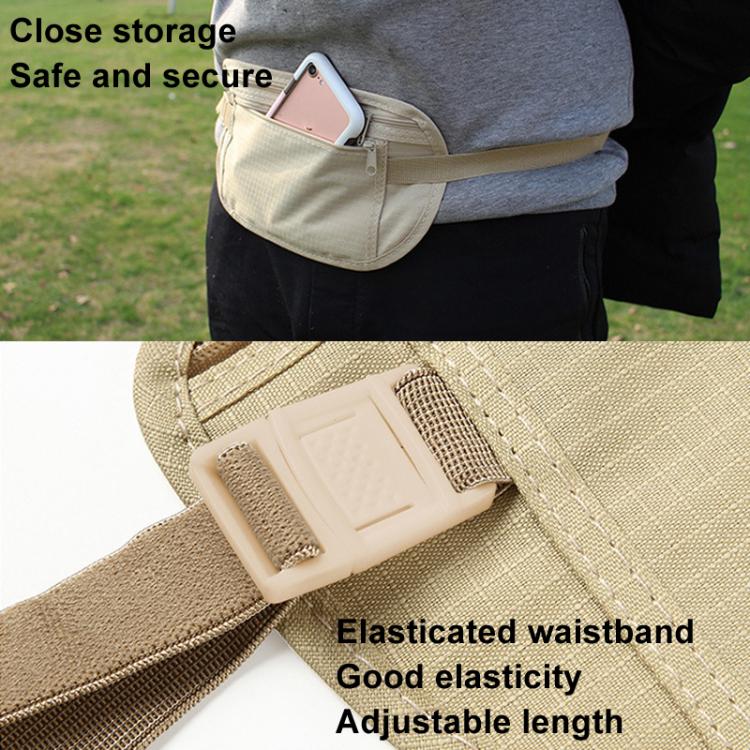 AOTU AT8853 Travelling Close Anti-theft Waist Pack Sports Thin Invisible Wallet(Beige)