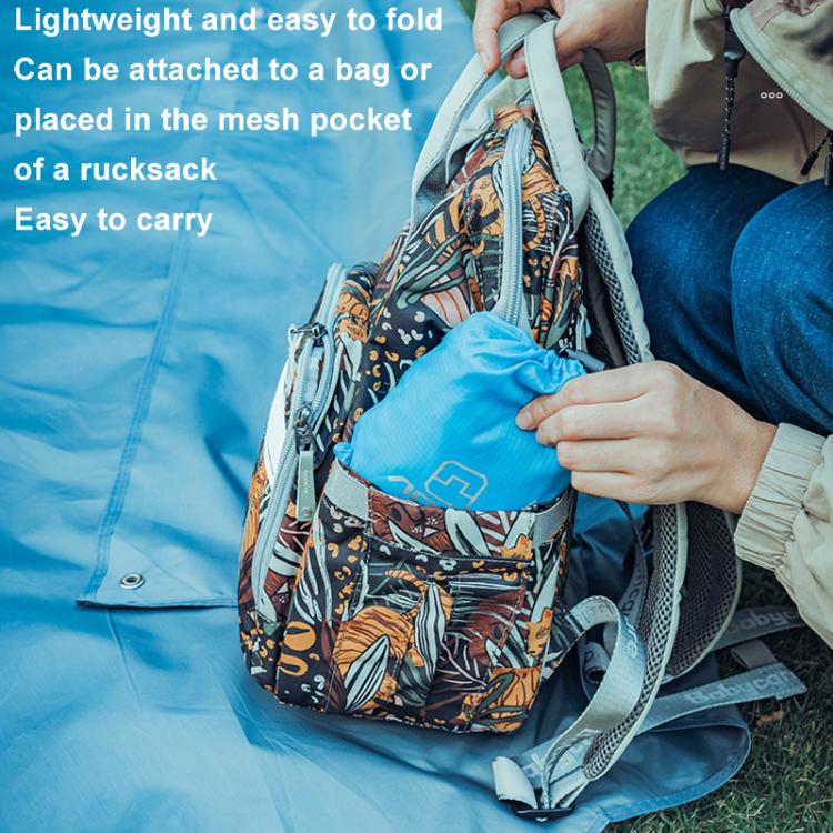 AOTU AT6238 153x143cm Ultra-thin Pocket Moisture Resistant Beach Mat Foldable Portable Picnic Mat(Blue)