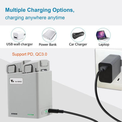 For DJI Mini 4 Pro / Mini 3 Pro / Mini 3 YX  Dual-Way Charger Battery Manager With 35W US Plug