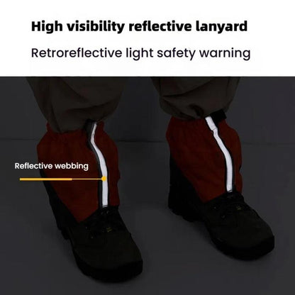 AOTU AT8917 1pair With Reflective Strip Outdoor Mountaineering Hiking Snowproof Footwear Desert Sandproof Shoe Covers(Black)