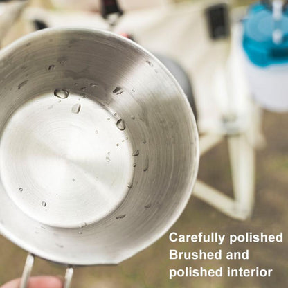 AOTU AT6440 2pcs 500ml Portable Foldable Stainless Steel Bowl With Storage Bag Camping Cutlery Set