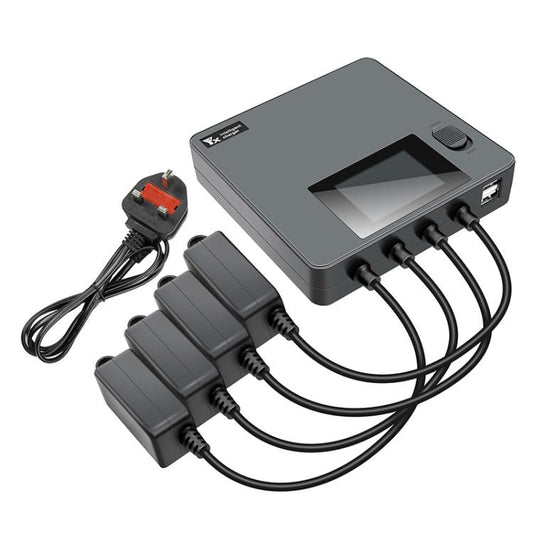 For DJI Mini 4 Pro / Mini 3 Pro / Mini 3 Color Screen Digital Display Four-Way Charger Battery Manager  UK Plug