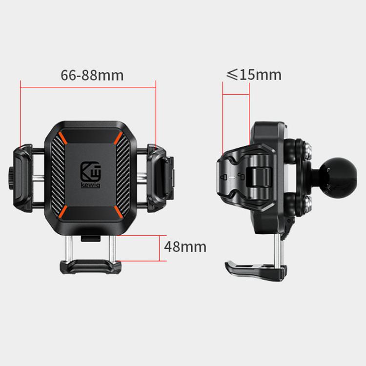 Kewig M33-C1 Outdoor Motorcycle Bike Riding Anti-Theft Shock Absorbing Cell Phone Holder(Standard Handlebar)