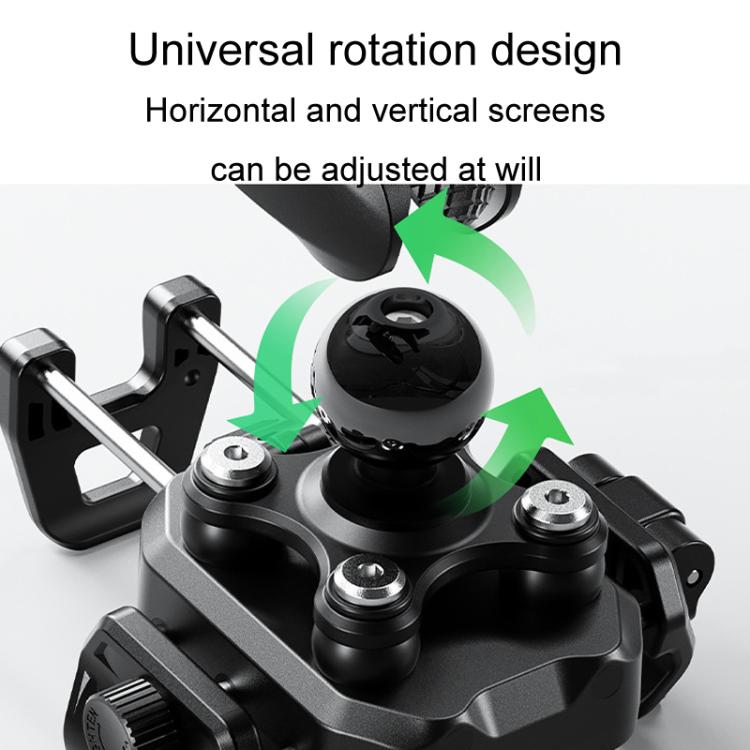 Kewig M33-C1 Outdoor Motorcycle Bike Riding Anti-Theft Shock Absorbing Cell Phone Holder(Standard Handlebar)