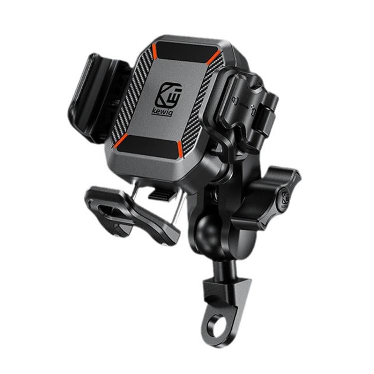 Support de téléphone portable antichoc antivol Kewig M33-C2 pour moto et vélo (modèle de base de rétroviseur)