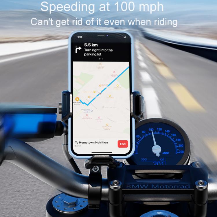 Support de téléphone portable antichoc antivol Kewig M33-C2 pour moto et vélo (modèle de base de rétroviseur)