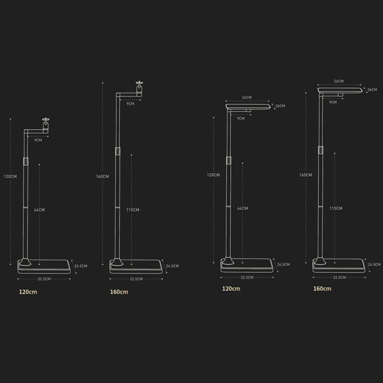 Xiaotian Household Floor-standing Hidden Projector Telescopic Bracket, Spec: 1.2m Bend Model