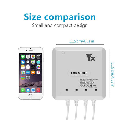 For DJI Mini 4 Pro / Mini 3 Pro / Mini 3 Drone YX 4-way Charger Battery Butler AU Plug