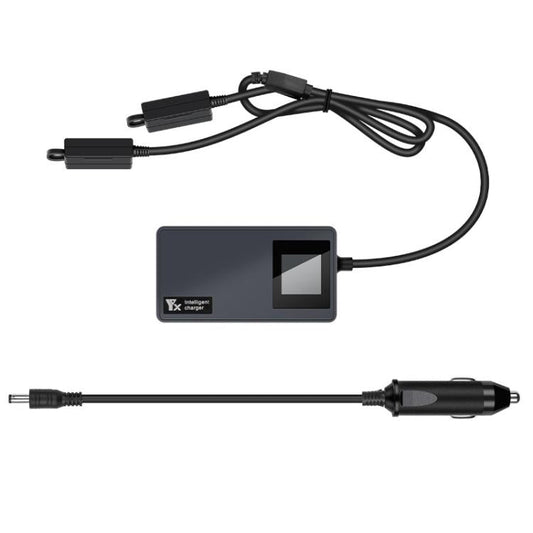 For DJI Air 3S /Air 3 YX Digital Display Car Charger Charge 2 Batteries At the Same Time(Black)