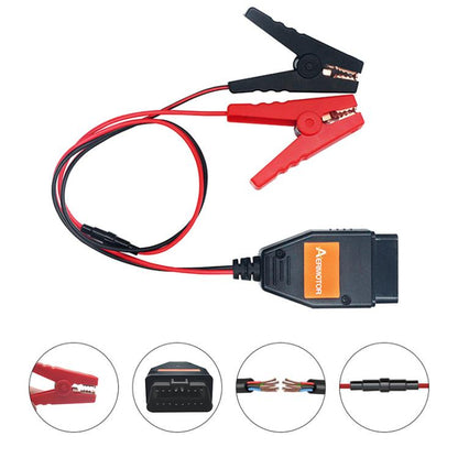 Connecteur OBD2 d'ECU de voiture AERMOTOR Clip de charge de batterie Protecteur d'arrêt d'urgence (rouge et noir)
