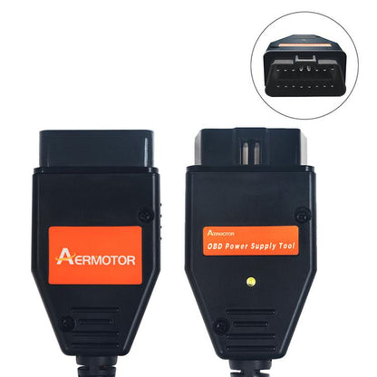 Connecteur OBD2 d'ECU de voiture AERMOTOR Clip de charge de batterie Protecteur d'arrêt d'urgence (rouge et noir)
