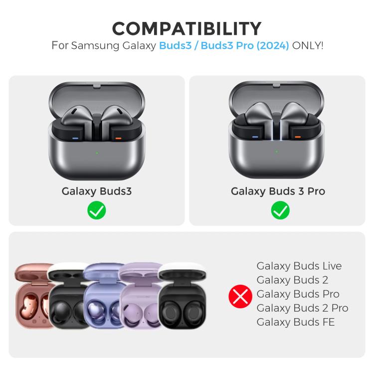 For Galaxy Buds3 / 3 Pro AhaStyle WG170 Bluetooth Earphone Silicone Protective Case(Gray)