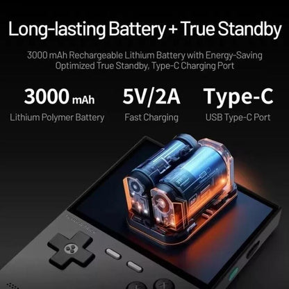 TRIMUI BRICK Open Source Pocket Console Portable Wireless Bluetooth HD Retro Arcade, Size: 64G(Black)