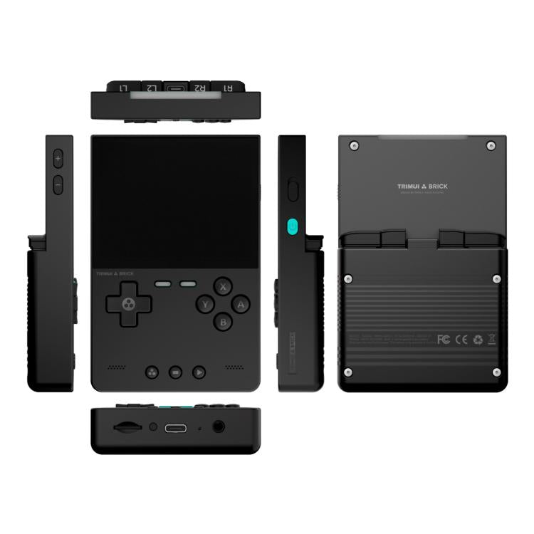 TRIMUI BRICK Open Source Pocket Console Portable Wireless Bluetooth HD Retro Arcade, Size: 256G(Black)