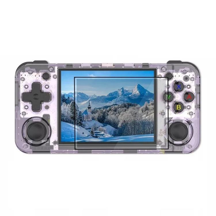 ANBERNIC RG35XXH Open Source Wireless Handheld Game Console, Memory: Standard+64G(Transparent Purple)