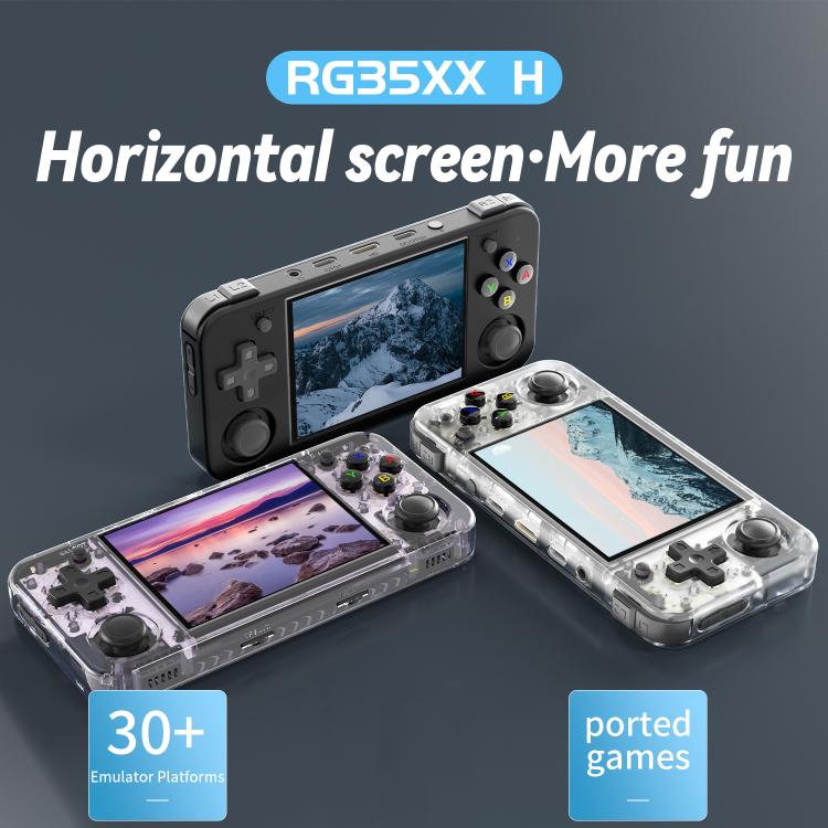 Console de jeu portable sans fil Open Source ANBERNIC RG35XXH, Mémoire : 32 Go Standard Sans Jeux (Violet Transparent)