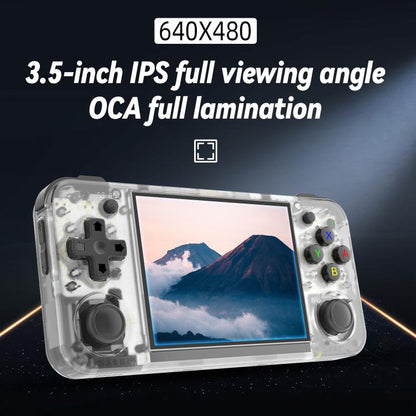 ANBERNIC RG35XXH Open Source Wireless Handheld Game Console, Memory: Standard 32G+256G(Transparent Purple)