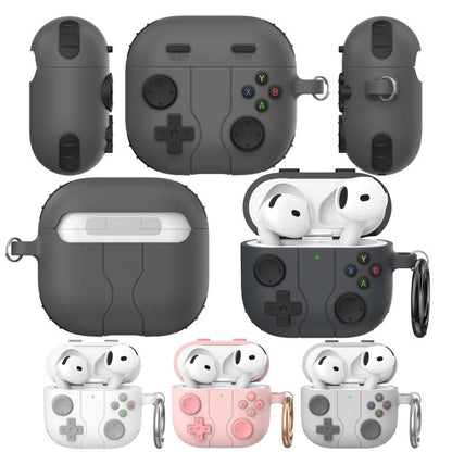 For AirPods 4 AhaStyle WG166 Personalised Game Console Shape Silicone Protective Case(Pink)