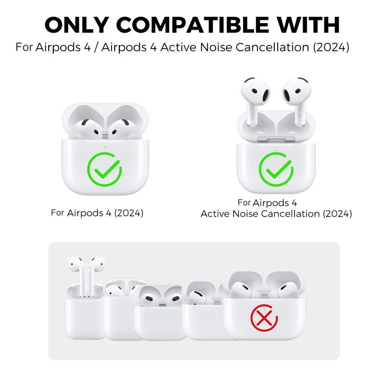 For AirPods 4 AhaStyle WG166 Personalised Game Console Shape Silicone Protective Case(Pink)