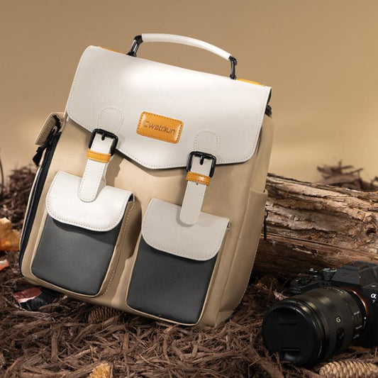 Sac de rangement pour appareil photo reflex numérique de grande capacité Cwatcun D171, sac à dos décontracté à double épaule, réduisant la charge, respirant