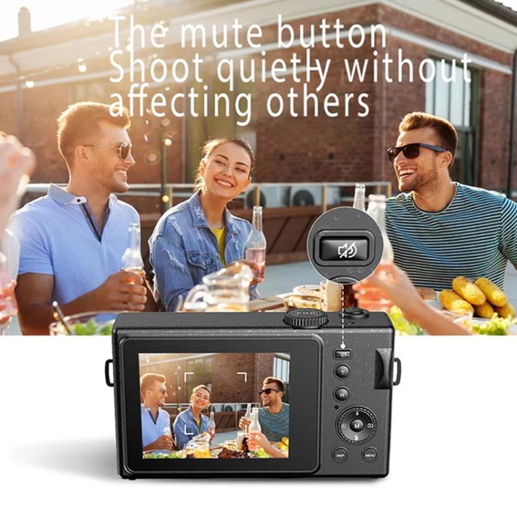 AMKOV CD-R1 24MP HD Pixel Shooting Student Camera 1080P Video Recording CCD Photo Video HD Camera(Black)