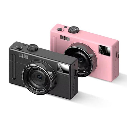 AMKOV CD-R1 24MP HD Pixel Shooting Student Camera 1080P Video Recording CCD Photo Video HD Camera(Pink)
